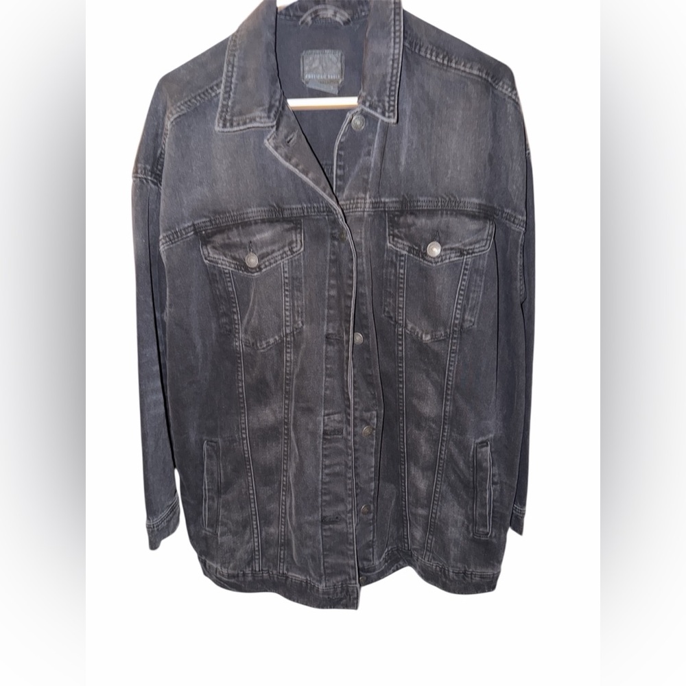 Women’s American Eagle Black Washed Denim Jacket - Size M.